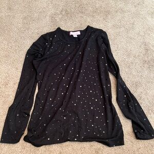Koi Scrub Under shirt - Small - Black with stars